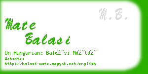 mate balasi business card